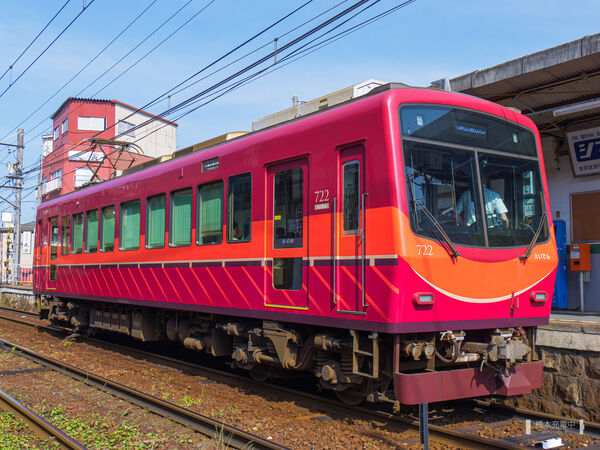 2024-05-26 叡電本線元田中駅に停車する722八瀬比叡山口行き